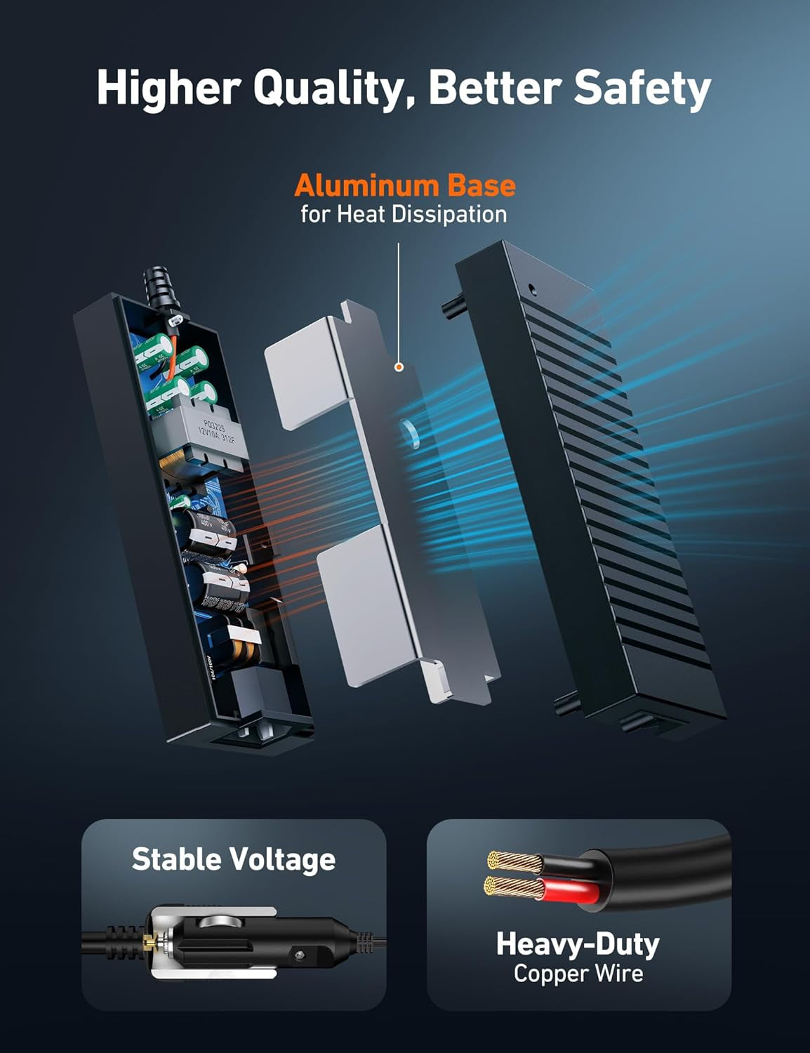 AC to DC Converter 10A/120W/7.78FT/110V To12V Converter, Car Cigarette Lighter Adapter, AC/DC Power Supply Adapter Transformer for Inflator, Car Refrigerator, and Other Car Devices AC to DC Converter 10A/120W/7.78FT/110V To12V Converter, Car Cigarette Lighter Adapter, AC/DC Power Supply Adapter Transformer for Inflator, Car Refrigerator, and Other Car Devices